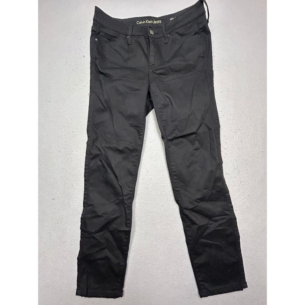 Calvin Klein Jeans Ankle Skinny Cotton Blend Black Size 8 W30 Womens